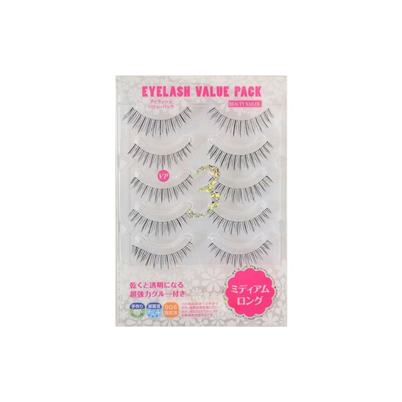 Muraki Beauty NAILER VP-3 Eyelash Value Pack, Medium Long, Set