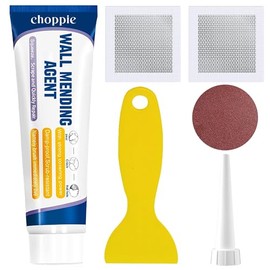 Choppie Drywall Repair Kit, Spackle Wall Repair, Wall Repair Patch Kit to Fill the Holes, Wall Putty Hole Repair Quick and Easy Solution, Wall Patch Repair Kit with Scraper, Sandpaper, Drywall Patches