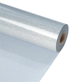 RENLITONG Silver Glitter HTV Heat Transfer Vinyl Rolls - 12 Inch x 20ft Glitter Iron on Vinyl for T-Shirt and Silhouette, Easy to Cut & Weed for Heat Transfer Design