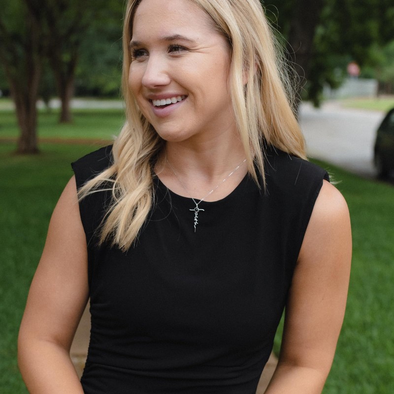 Loved Creations Faith Cross Necklace For Women, Sterling Silver Religious