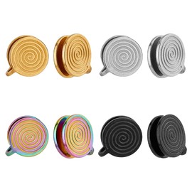 UNICRAFTALE 4 Pairs 4 Colors Pressure Earrings for Keloids Stainless Steel Punk Clip On Earrings Spiral Compression Earrings Lightweight No Piercing Earrings Birthday Gift for Woman Daughter