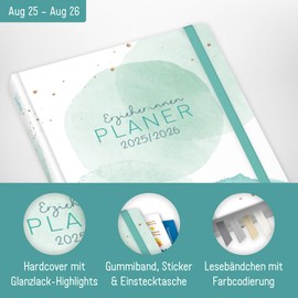 Häfft® Educator Planner 2025/2026 A5+ "Watercolour Dots" Hardcover Educator Calendar, Nursery Planner with 1 Week on 2 Pages for Organisation, Motivation and Inspiration - Sustainable & Climate