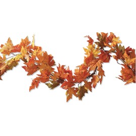 CraftMore Artificial Maple Fall Leaf Garland 6 Feet for Autumn and Thanksgiving Decor