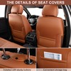 TINRAIYANG Car Seat Covers Front Pair, Breathable Leather Automotive Front