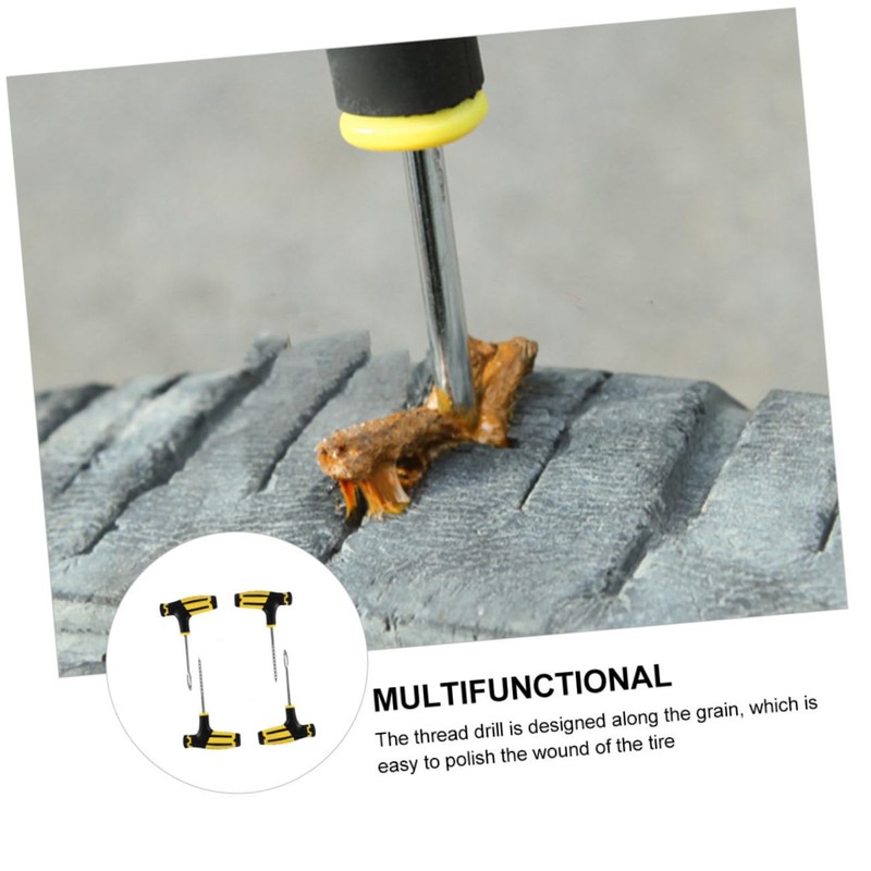 GLEAVI 4pcs Tire Puncture Repair Device Repair Kit Professional Technology