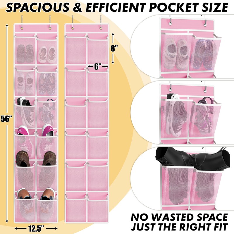 Simple Houseware 12 Pockets Large Over Door Shoe Organizer, 2
