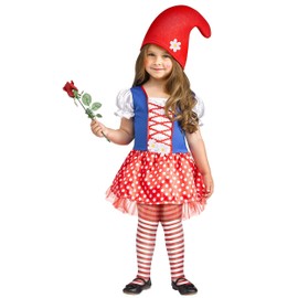 Fun World Toddler Girl's Li'l Miss Gnome Baby Costume, Multi-Colored, Large Up to 3T