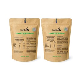 DUO de Citrato de Potasio Puro y Citrato de Magnesio Puro de 250 G c/u