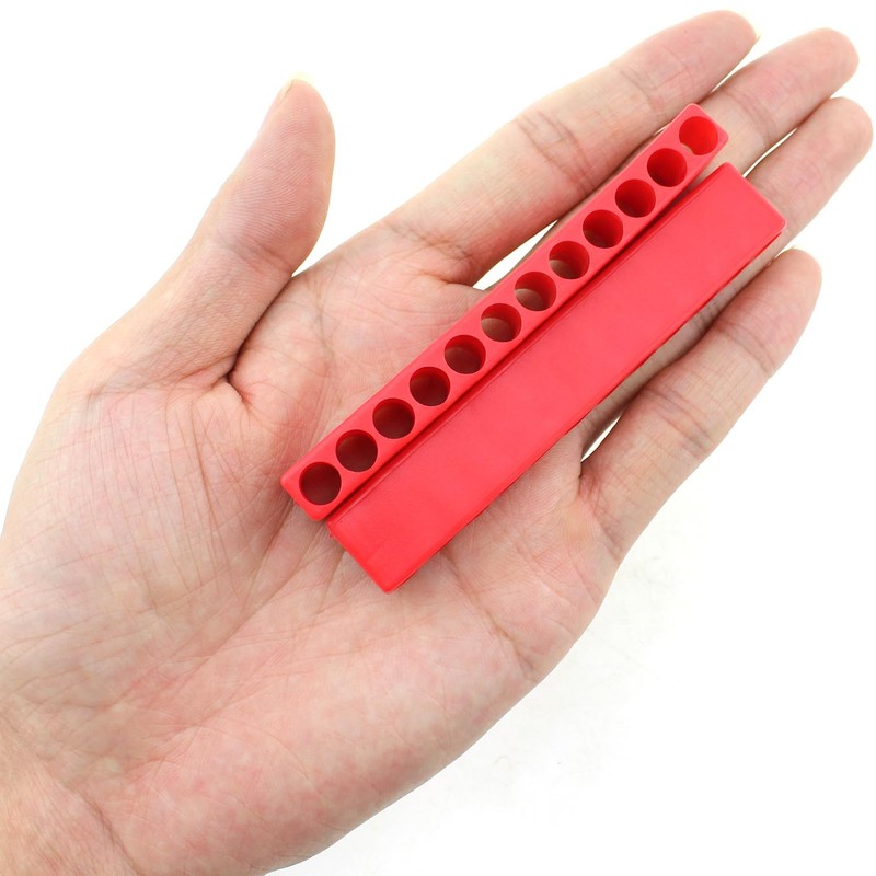 Bxian 10PCS 12 Holes Hexagonal Screwdriver Storage 1/4 inch Position
