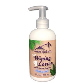 Island Topicals Wiping Lotion | Experience Clean With Less Toilet Paper | 8 Fl Oz Bottle (Fresh Scent)