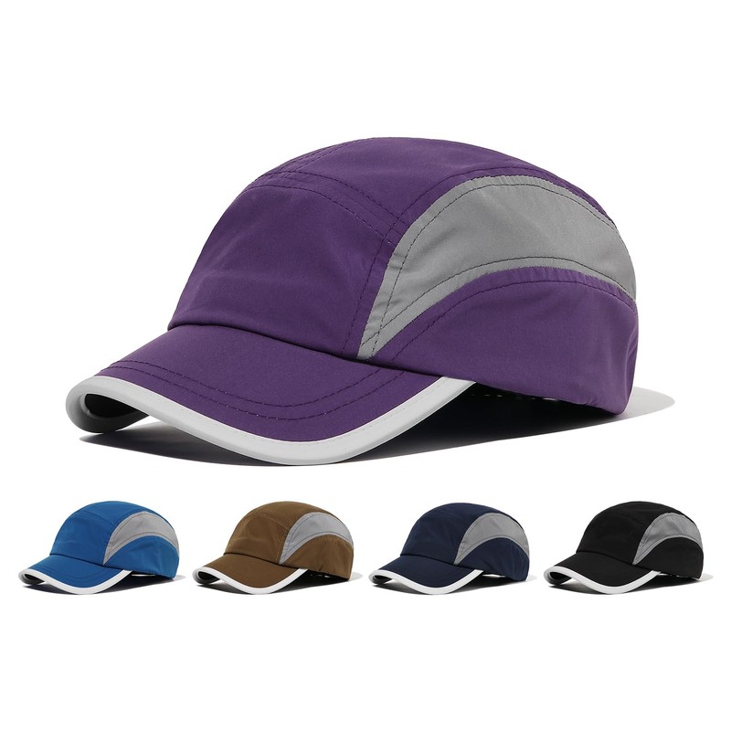 Clakllie Quick-Drying Running Cap Nylon 5 Panel Baseball Cap Short