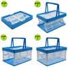 DEAOTEK Collapsible Grocery Shopping Basket - Plastic Milk Crate Utility