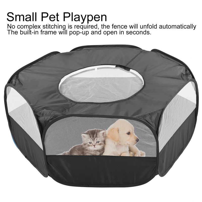 Foldable Small Animal Hamster Fence Autoopen Outdoor Indoor Exercise Crawling