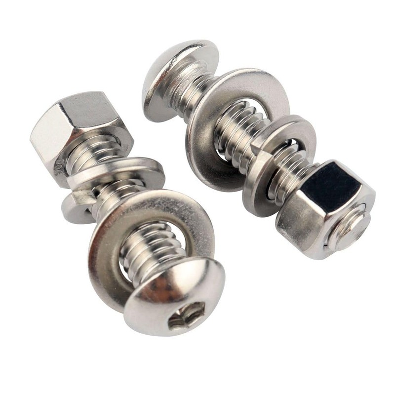 VAMUOEFL 3/8-16 Bolts, 1-1/2" Button Head Socket Cap Bolts Screws