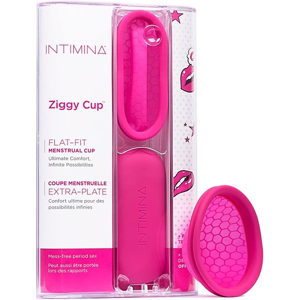 Intimina Ziggy Cup – Extra-Thin Reusable Menstrual Cup with Flat-fit Design
