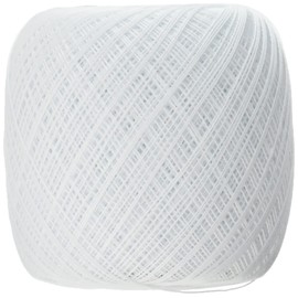 Olympus Thread Gold Ticket Lace Thread #70 Col.801 White Type 0.7 oz (20 g) Approx. 92.8 ft (348 m)