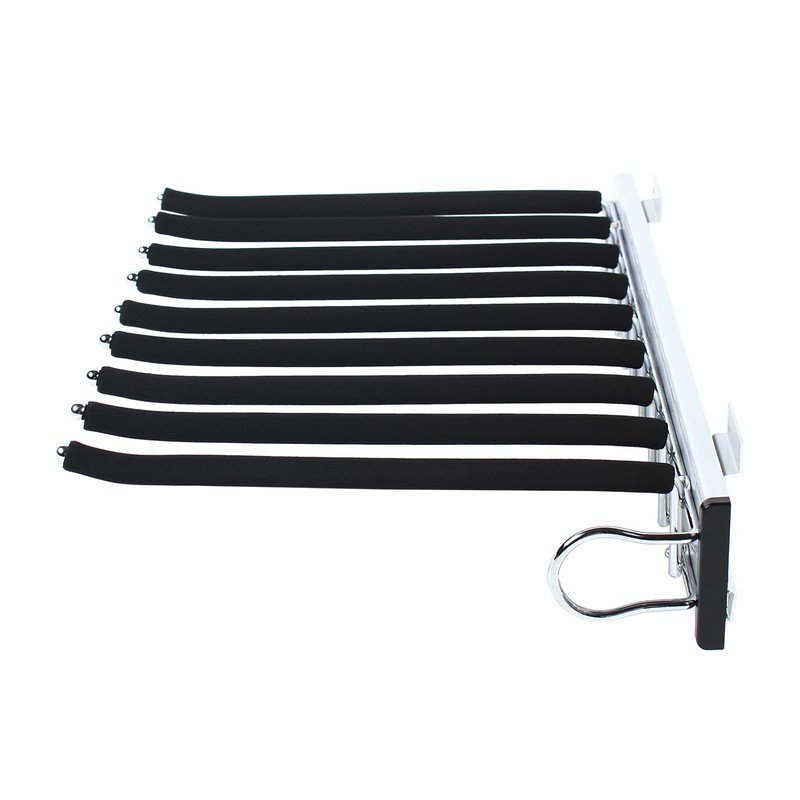 Pull Out Pants Rack Trousers Hanger, 9-Arm Steel Jeans Pants