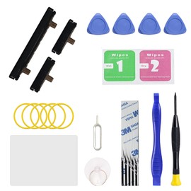 Power On Off Volume Button Key Replacement for Galaxy Note 8 Repair Part, with Toolkit (Black)