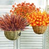 Dehoxara 16PCS Artificial Fall Flowers Outdoor Faux Autumn Lavender Plants