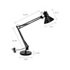 Bostitch Office VLF100D Swing Arm Desk Lamp, Metal, 36" Reach