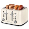 Roter Mond Toaster 4 Slice Retro Stainless Steel with Extra