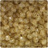 BeadTin Gold Sparkle 6mm Faceted Round Plastic Craft Beads (600pcs)