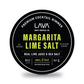 LAVA Premium All Natural Margarita Lime Sea Salt Rimmer, Lime Margarita Rimmer Salt Rim, 6oz Screw-on Lid Container rim  dips