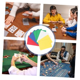 Hohopeti 10Pcs Plastic Poker Cut Cards Set Professional Supplies for Poker Games Dealing Tool Colors Each Essential Poker Accessories for Card Games