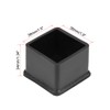 sourcing map Rubber Furniture Caps 38mm x 38mm Square Shaped