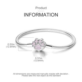 Parmuz 925 Sterling Silver Bracelet Snake Chain Charm Bracelet Evil Eye Dream Catcher Key Love Heart Clasp Travel Charm Iconic Moments European Bracelet Jewellery Gift for Woman, Sterling Silver,