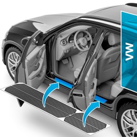 Car Door Sill Protector for VW UP! 5-Door AA I 2012-2024 - Protective Film Car Door Accessories Trim Paint Protection Film Carbon Black