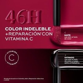 L’BEL Labial Líquido Forever Dual Rouge Magique – Doble Uso – 46H – No Transfer – Mate Indeleble + Bálsamo Reparador – 5 g (Fucsia Illusion)