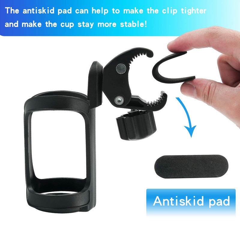Eucredy Universal Stroller Cup Holder, Upgrade Cup Holder for Walker,