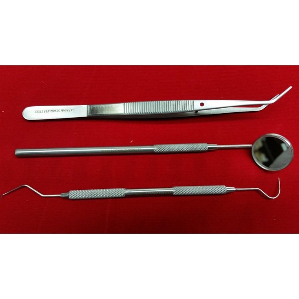 New German Grade Basic Dental Instruments Set Mouth Mirror Explorer