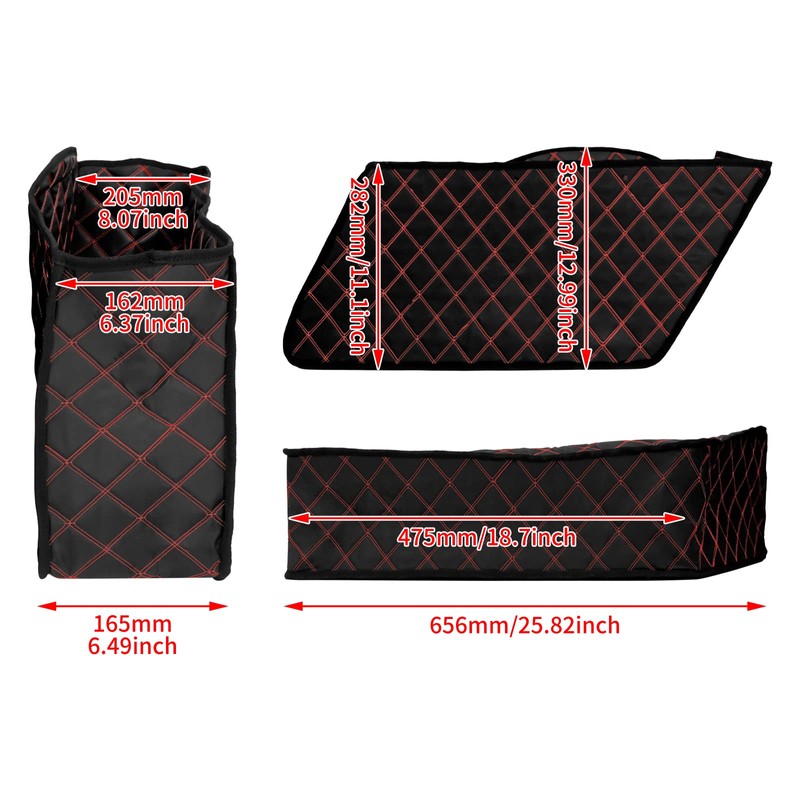 HDBUBALUS Stretched Saddlebag Liners Inserts Compatible with Harley Extended Bag