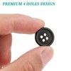 100Pcs Resin Sewing Buttons Premium 4-Hole Craft Buttons Eco-Friendly Round