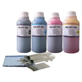 4X10OZ for HP 61 61XL 56 57 74 74XL 75 XL 94 95 96 97 cartrdiges Refill Ink for Deskjet 2050 2510 2512 ..Printer. 4x250ml+4 Syringes