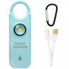Magnum Police Magnum Personal Safety Alarm Keychain-135dB Rechargeable LED- Turquoise
