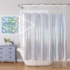 Iridescent Shower Curtain | Colorful, Unique, Reflective, Shiny, Fun, Sparkly