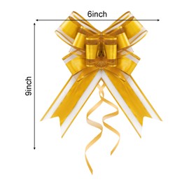 YKYUASD 20 PCS Pull Bows Gift Wrapping Bow for Presents Baskets Boxes Xmas Tree Flower Large Ribbon Bows for Mother's Day Graduation Christmas Valentine's Day Birthdays Parties Wedding （6 inches）