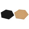 Securit Hexagon Shaped Wall Mounted Cork Board & Chalk Board