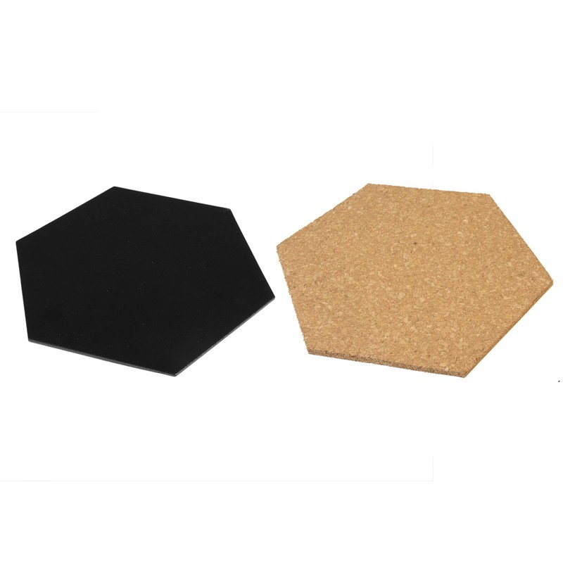 Securit Hexagon Shaped Wall Mounted Cork Board & Chalk Board