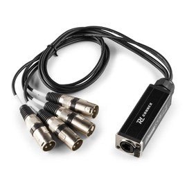 PD Connex CX190 DMX Splitter - 4-Way RJ45 to 3 Pin DMX Connector, 0.7m, Lightweight & Durable, Perfect for Stage Lighting, Live Events, and Permanent Installations, Reliable Signal Transmission