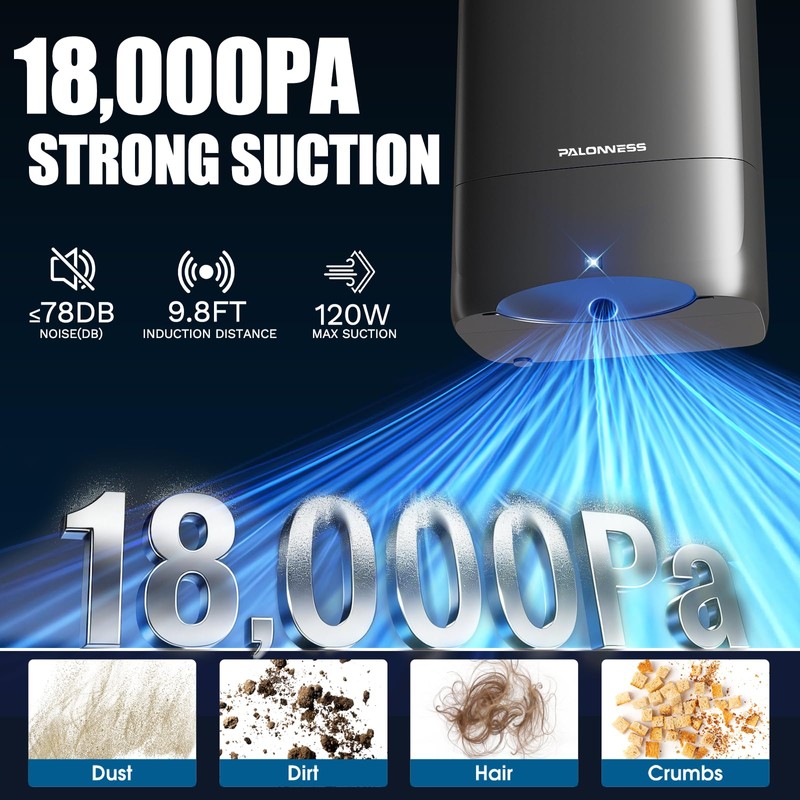 Pro Touchless Vacuum Automatic Dustpan 1400W Ultra Fast & Powerful,