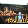 STATE OF WASHINGTON BEAUTIFUL CHROME POST CARD SEATTLE SKYLINE @