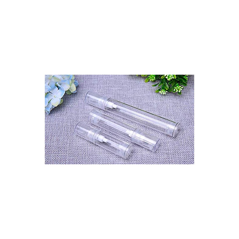 VASANA 12 Empty Airless Vacuum Pump Bottles Refillable Plastic Cream