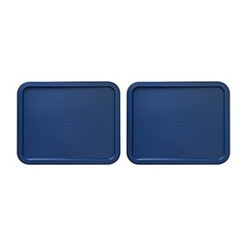 Replacement Lid for Pyrex Plastic Blue Cover 6 Cup Bowl Dish Rectangle 7211-PC (2-Pack)