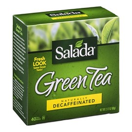 Salada Decaffeinated Green Tea, 40-Count Boxes (Pack of 6)