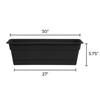 Bloem Dura Cotta Window Box Planter: 30" - Black -