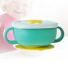 Toddler Suction Cup Bowls with Lids Prevent Falling Stainless Steel